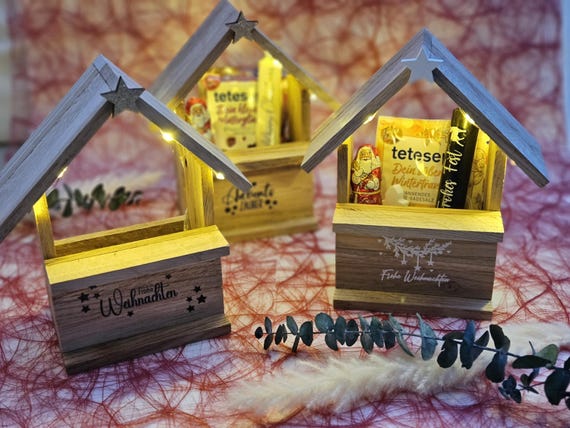 Weihnachtsmarkt to go klein | Weihnachtsbude | Weihnachtshaus | Weihnachtsgeschenk | Holzhaus Eiche | Weihnachten