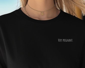 Lustiges Mom Shirt, Mama Shirt, lustiges Schwangerschafts-Shirt, Mama Shirt, lustiges Mama T-Shirt, Premium Männer Frau Unisex Shirt Schwangerschaftansage