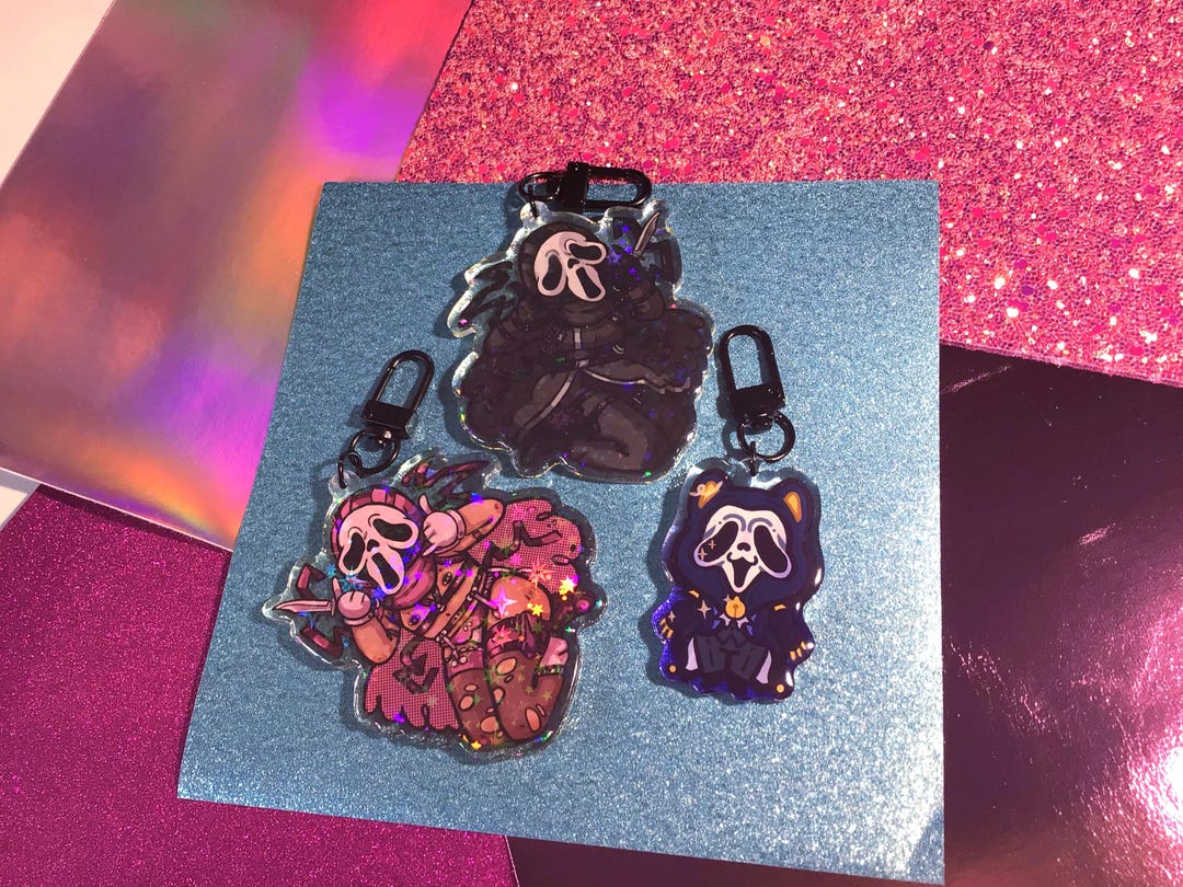 Ghostface Keychain Double Sided , Kitty Ghost Face , Scream , Dead by ...