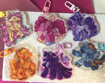 Llavero acrílico de My Little Pony: estilo peluche, Mane 6