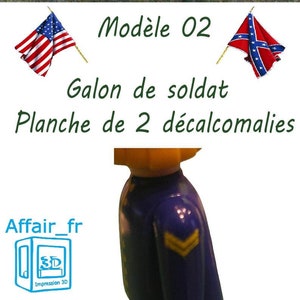 Aangepaste Playmobil-plaksticker - Gele soldatenvlecht N 02 - ACW