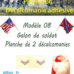 Aangepaste Playmobil-plaksticker - Blauwe soldatenvlecht N 08 - ACW