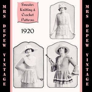 Vintage Knitting and Crochet Pattern Book Styles Volume 101 1920 Digital E-Book -INSTANT DOWNLOAD-