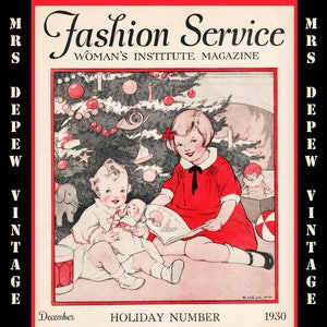 Vintage Sewing Magazine December 1930 Fashion Service Dressmaking Sewing and Fashion Christmas Gift E-book -INSTANT DOWNLOAD-