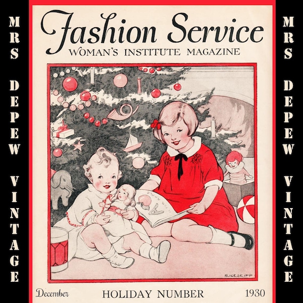 Vintage Sewing Magazine Dezember 1930 Modeservice Schneiderei Nähen und Mode Weihnachtsgeschenk E-book -INSTANT DOWNLOAD-