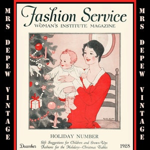 Vintage Sewing Magazine December, 1928 Fashion Service Dressmaking Sewing and Fashion Christmas Gift Ebook -INSTANT DOWNLOAD-