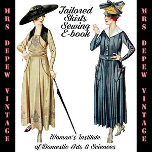 Vintage Woman's Institute Sewing Book 1920s Tailored Skirts E-book -DOWNLOAD IMMEDIATO-