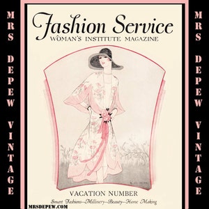 Vintage Sewing Magazine June 1928 Fashion Service Dressmaking Sewing and Fashion Ebook -INSTANT DOWNLOAD-