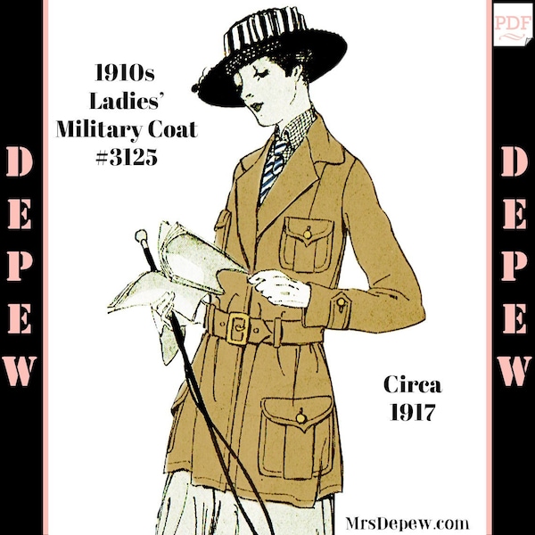 Military Jacket Pattern Etsy