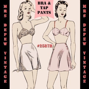 Vogue 6161 1940s Misses Petticoat Slip and Bra Pattern Womens Vintage  Sewing Pattern Size 12 Bust 30 -  Canada