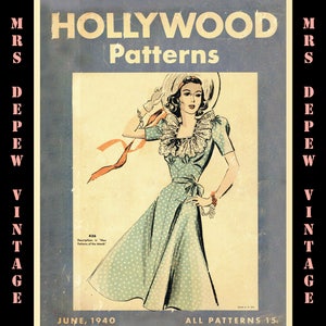 Vintage Sewing Pattern Counter Catalog Hollywood 1940 - DIGITAL E-book Download