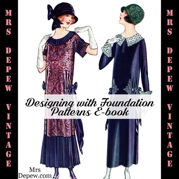 Vintage Woman's Institute Nähbuch 1920er Jahre Designing mit Foundation Patterns E-Book -INSTANT DOWNLOAD-