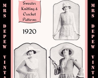 Vintage Knitting and Crochet Pattern Book Styles Volume 101 1920 Digital E-Book -INSTANT DOWNLOAD-