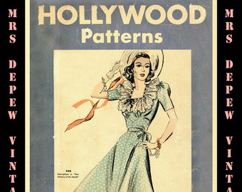 Vintage Sewing Pattern Counter Catalog Hollywood 1940 - DIGITAL E-book Download