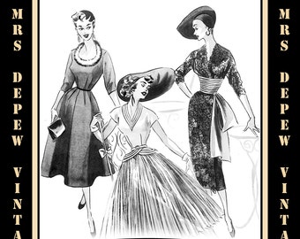 Haslam Dresscutting Book Annual No. 31 1954 Vintage Sewing Pattern E-book with 38 Pattern Draftings