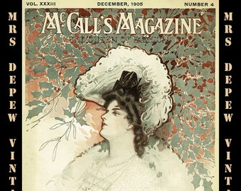 December 1905 McCall's Magazine Advertising Sewing Patterns 1900s Fashion - INSTANT DOWNLOAD