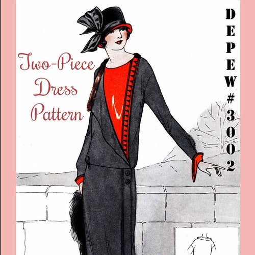 Vintage Sewing Pattern 1920s 1930s Dress & Coat Set / | Etsy