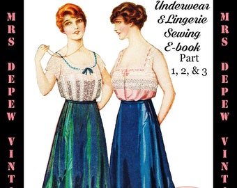 Vintage Sewing Book 1910s Underwear and Lingerie Ebook Parts 1, 2, 3 Huge How To E-book -DOWNLOAD PDF