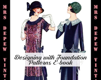 Vintage Woman's Institute Sewing Book 1920s Designing with Foundation Patterns E-book -INSTANT DOWNLOAD-