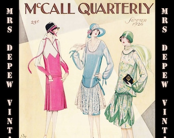 Vintage Sewing Pattern Catalog Booklet McCall Quarterly Summer 1926 PDF Digital Copy -INSTANT DOWNLOAD-