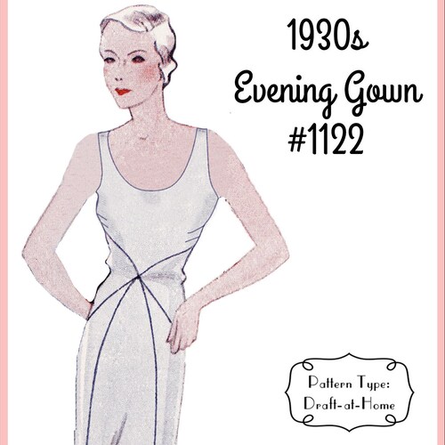 Vintage Sewing Pattern 1930s Evening or Wedding Gown in Any - Etsy UK