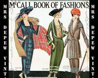 Vintage Sewing Pattern Catalog Booklet McCall Book of Fashions Quarterly Fall, 1919 PDF  -INSTANT DOWNLOAD-