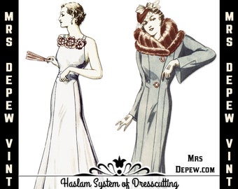 Haslam Dresscutting Book No. 14 1930s Vintage Sewing Pattern E-book with 33 Pattern Draftings - INSTANT DOWNLOAD PDF