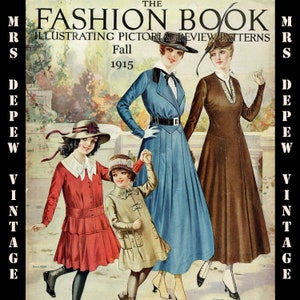 Vintage Large Pattern Catalog Pictorial Review Fashion Book Quarterly Fall 1915 -INSTANT DOWNLOAD