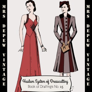 Haslam Dresscutting Book No. 15 1938 Vintage Sewing Pattern E-book with 33 Pattern Draftings - INSTANT DOWNLOAD