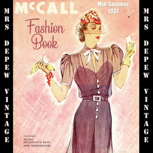 Vintage Sewing Pattern Catalog Mccall Fashion Book Mid-summer 1937 PDF ...