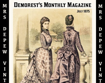 Rare Demorest's Magazine Advertising Sewing Patterns 1870s Fashion E-book