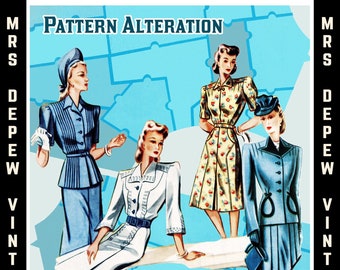 Vintage Sewing Pattern Alteration Lesson Booklet Margaret Groseclose - E-book PDF