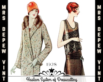 Haslam Dresscutting Book No. 5 1928 Vintage Sewing Pattern E-book with Pattern Draftings - INSTANT DOWNLOAD