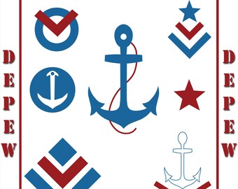 Vintage 1930s 1940s Nautical Embroidery & Appliqué Design E-117 - INSTANT DOWNLOAD