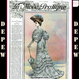 Antique French Magazine La Mode Pratique No. 22 3 Juin 1905 Featuring Fashion & Sewing E-book - INSTANT DOWNLOAD