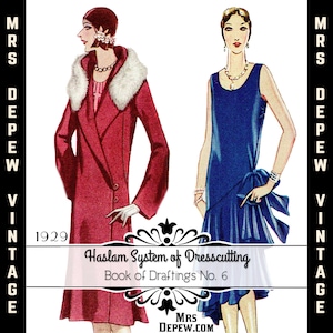 Haslam Dresscutting Book No. 6 1929 Vintage Sewing Pattern E-book with Pattern Draftings - INSTANT DOWNLOAD