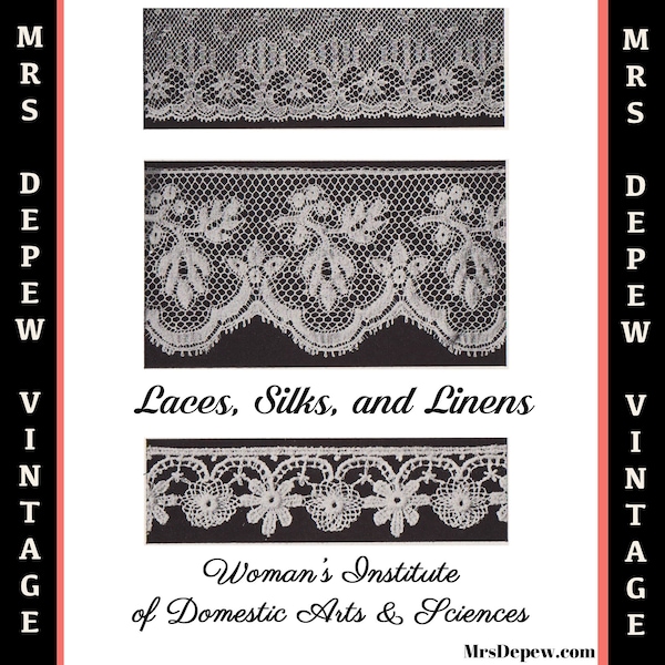 Dentelles, soies et lins Original vintage Woman's Institute Sewing Book 1920s