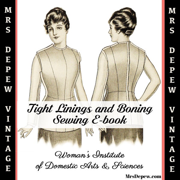 Forros ajustados y deshuesado Vintage Woman's Institute Libro de costura 1920s E-book - DESCARGA INSTANTE PDF
