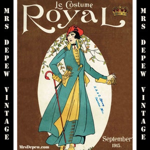 Le Costume Royal Ladies' Sewing Pattern Catalog & Fashion Magazine September 1915 E-book- INSTANT DOWNLOAD