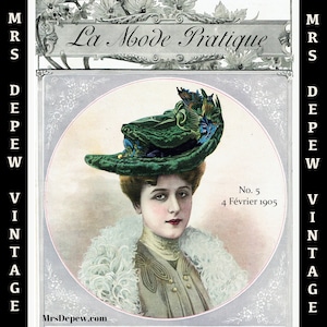 REVUE DE LA MODE 印刷物 1868年 【商品番号①】 Ladies Fashion Print - 