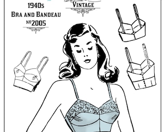 1950's Bullet Bra PDF Sewing Pattern Download