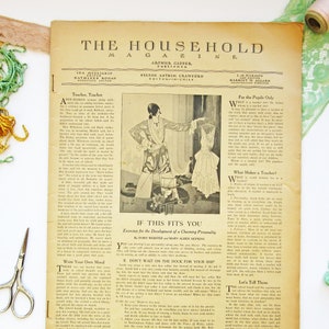 The Household Magazine April 1929 Teacher Appreciation Issue with Sewing Pattern Ads