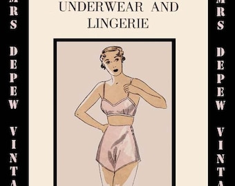 Vintage Sewing Book 1930's Underwear and Lingerie Ebook Parts 1 and 2 Huge How To INSTANT DOWNLOAD