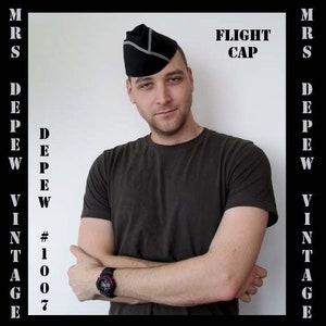 Menswear 1940s  Vintage Sewing Pattern WWII Era Flight Cap Military Hat Depew 1007 -INSTANT DOWNLOAD-