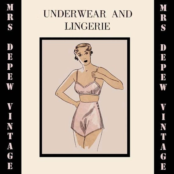 Vintage Sewing Book 1930's Underwear and Lingerie Ebook Parts 1 and 2 Huge How To INSTANT DOWNLOAD