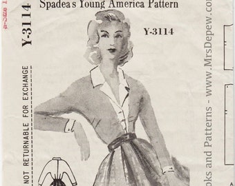 Vintage Sewing Pattern1960s Mr. Mort - Juniors' Dress Spadea Y-3114 34 1/2" Bust