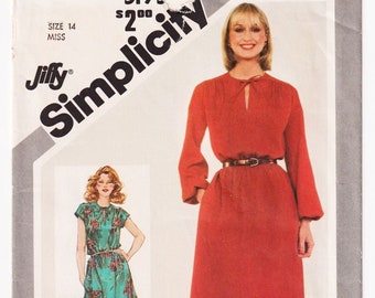 1980s Vintage Sewing Pattern Ladies' Dress Simplicity 5195 36" Bust