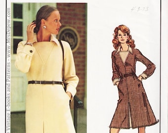 Vintage Sewing Pattern Ladies' Dress Designer Nina Ricci 1970s Vogue Paris Original 2800 in 34" Bust