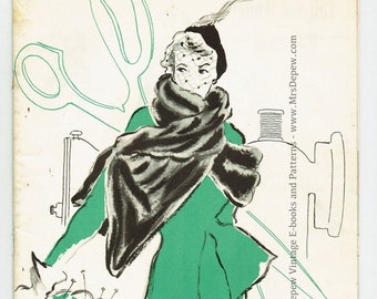 1949-1950 Livret original vintage rare de catalogue de vente par correspondance avec des patrons de couture