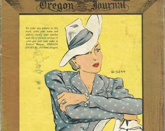 Rare Vintage Original 1940s Mail Order Catalog Booklet with Sewing Patterns Spring 1941